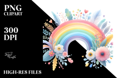 Colorful Simple Watercolor Pastel Ranbow |Sublimation Product Image 2