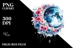 Ethereal Abstract Moon | Sublimation | Clipart Product Image 3