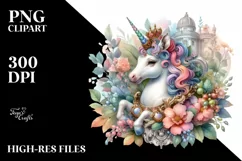 Elizabethan Court Unicorn, PNG Product Image 1