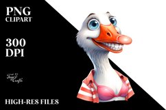 Funny Goose Portrait Beachwear Clipart Product Image 1