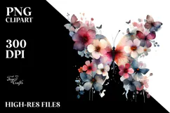 Butterfly made of Butterfly Silhouettes, Transparent PNG Product Image 2