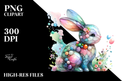 colorful Bunny Made of , PNG Product Image 2