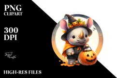 Cute Baby Rhino PNG Product Image 2