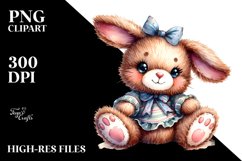 Colorful Baby Plush Bunny | Sublimation | Clipart Product Image 1