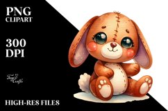 Colorful Baby Plush Bunny | Sublimation | Clipart Product Image 3