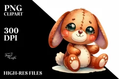 Colorful Baby Plush Bunny | Sublimation | Clipart Product Image 3