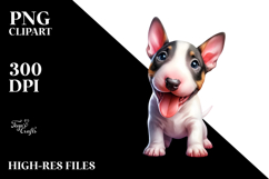 Baby Bull Terrier with Big Eyes PNG Product Image 2