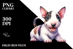 Baby Bull Terrier with Big Eyes PNG Product Image 2