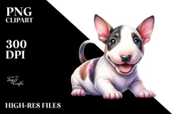 Baby Bull Terrier with Big Eyes PNG Product Image 2