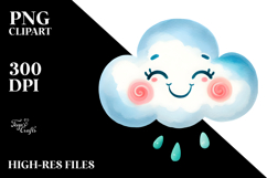 Colorfull Smiling Cloud PNG Product Image 2