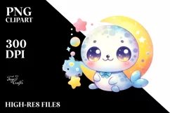 Colorful Smiling Baby Ribbon Seal | Clipart Product Image 3