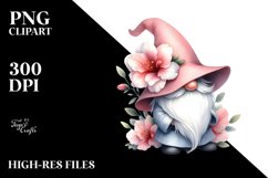 Gnome with Large Azalea, Vibrant PNG Product Image 2