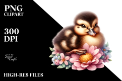 Adorned Baby Duck Flower PNG Product Image 2