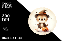Retro Baby Otter on Cloud PNG Product Image 2