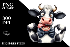 Playful Holstein Cow, Trending PNG Product Image 2