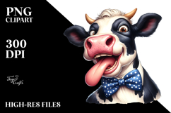 Playful Holstein Cow, Trending PNG Product Image 2