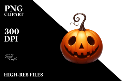 Spooky Jack-O&#039;-Lantern, Creative PNG Product Image 2