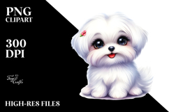 Cute Maltese PNG Product Image 2