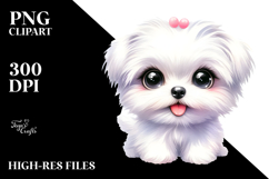 Cute Maltese PNG Product Image 2