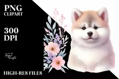 Cute Pastel Akita | Sublimation | Clipart Product Image 3