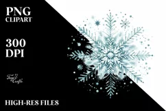 Colorful Christmas Snowflake PNG Product Image 1