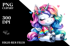 Cute Unicorn Drawing PNG Product Image 2