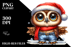 Owl Santa Suit Clipart Product Image 2
