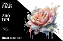 Abstract Rose made of Glossy Watercolor Product Image 2