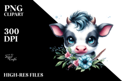 Cute Baby Cow with Cool Haircut, High-Res PNG Product Image 2