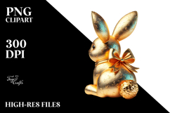 Colorful Vintage Bunny PNG Product Image 2