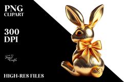 Colorful Vintage Bunny PNG Product Image 2