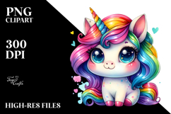 Watercolor Cow with Party Hat, High-Res PNG Product Image 2