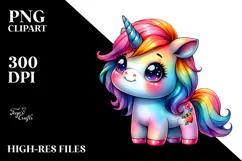 Playful Cute Unicorn PNG Product Image 2