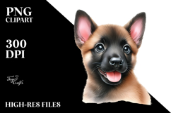 Baby Malinois in Watercolor, SEO PNG Product Image 2