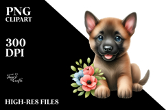 Cute Baby Malinois, High-Quality PNG Product Image 2