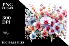 Colorful Orchid Glossy Petals PNG Product Image 2