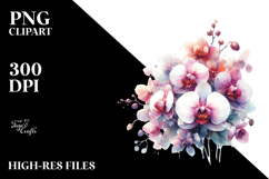 Colorful Orchid Glossy Petals PNG Product Image 2