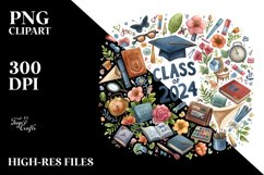 Watercolor Class 2024 | Clipart Product Image 3