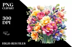 Vibrant Colorful Freesia Bouquet Product Image 3