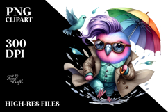 Vibrant Drawing Baby Dove PNG Product Image 2