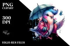 Bird with Quirky Style, Transparent PNG Product Image 2