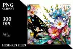 Watercolor Luxury Flower Splash Clipart Product Image 1