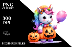 Cute Baby Unicorn Halloween PNG Product Image 2