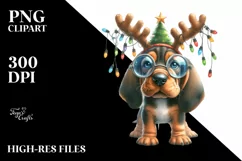 Expressive Baby Bloodhound with Crazy Haircut, Transparent Product Image 3