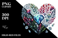 Simple Diamond Heart PNG Product Image 2