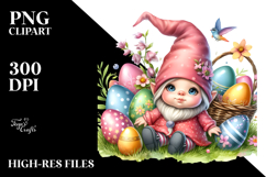 Adorned Baby Gnome Easter Eggs PNG Product Image 2