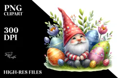 Digital Watercolor Baby Gnome PNG Product Image 2