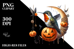 Hummingbird Dressed for Halloween, Transparent PNG Product Image 2