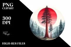 Simple Redwood Clipart, Watercolor Product Image 3
