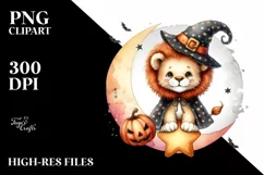 Cute Baby Lion on Star PNG Product Image 1